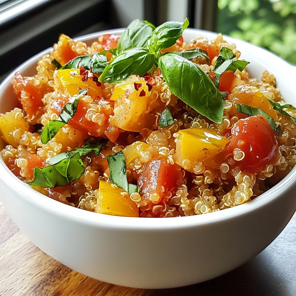 Cheap Spicy Tomato and Basil Quinoa Bowl Delight