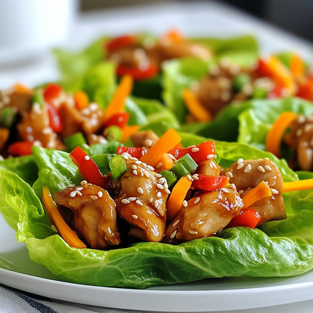 Teriyaki Chicken Lettuce Cups Flavorful and Fresh Dish
