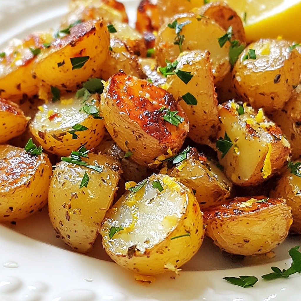 Greek Lemon Roasted Potatoes Flavorful Side Dish Recipe