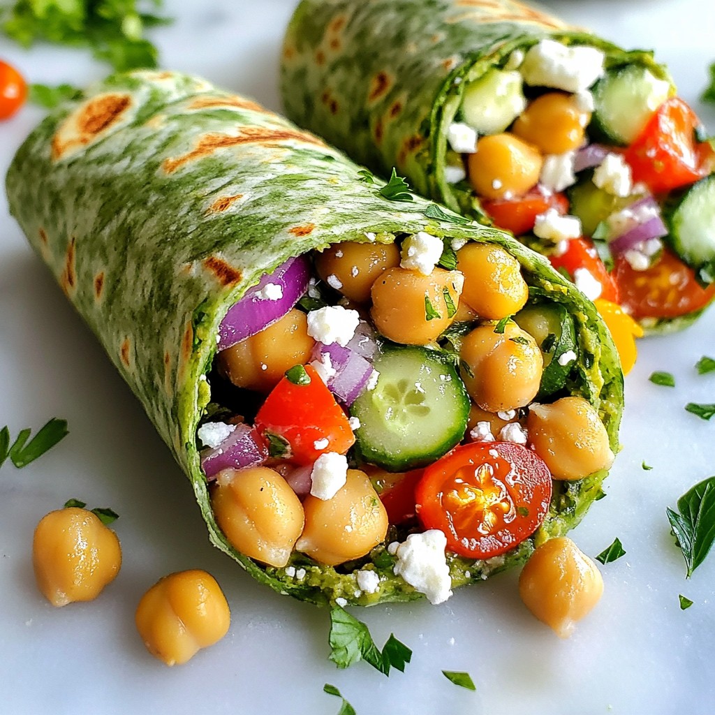Mediterranean Chickpea Wraps Fresh and Flavorful Meal