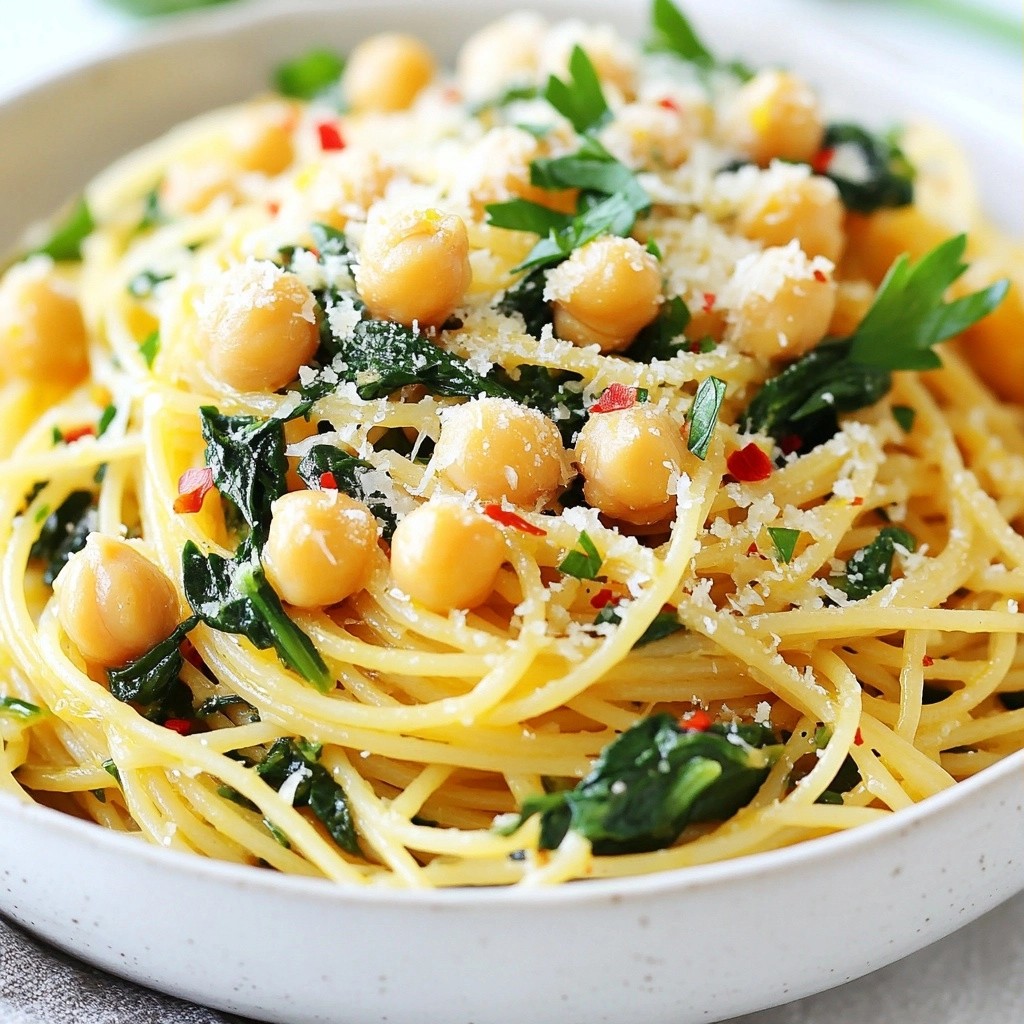 Low-Cost Zesty Lemon Chickpea Pasta Delight