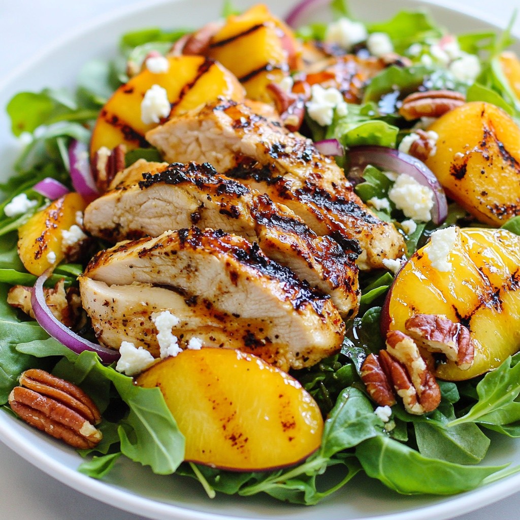 Grilled Peach Chicken Salad Fresh and Flavorful Dish