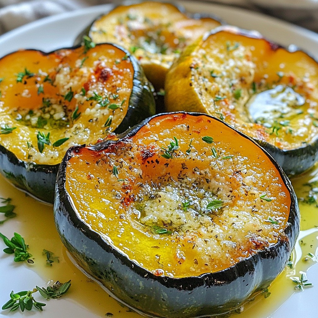 Parmesan Herb Roasted Acorn Squash Delightful Treat