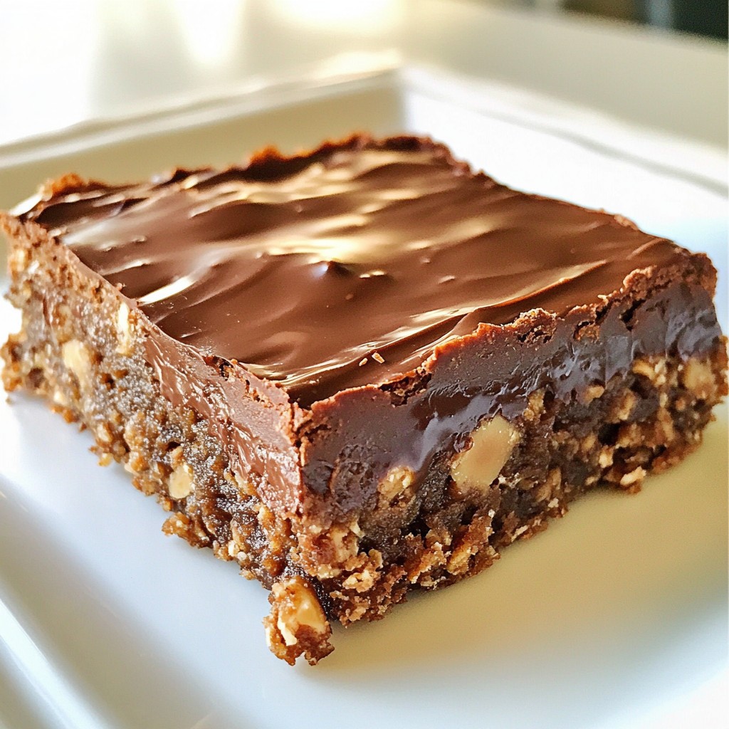 Chocolate Peanut Butter Oatmeal Bars Rich and Tasty Treat