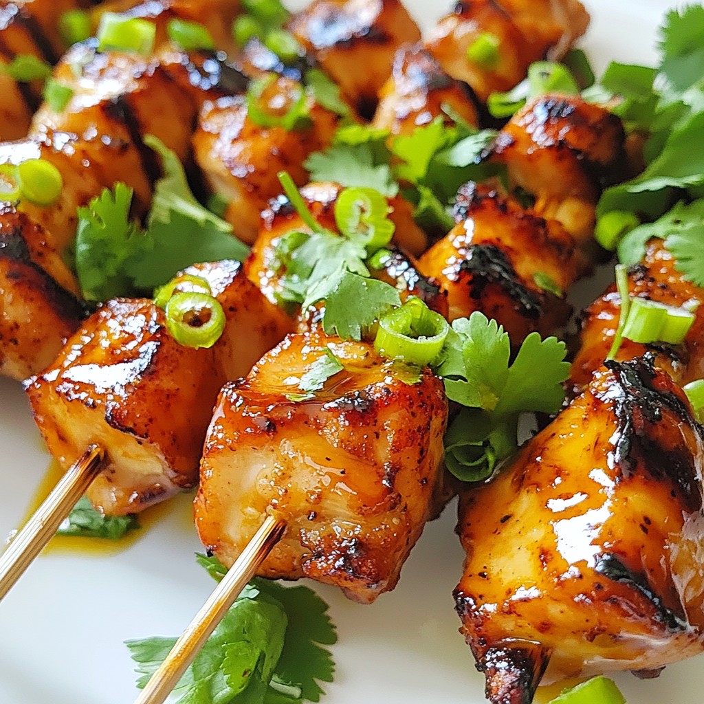 Honey Sriracha Chicken Skewers Bursting with Flavor