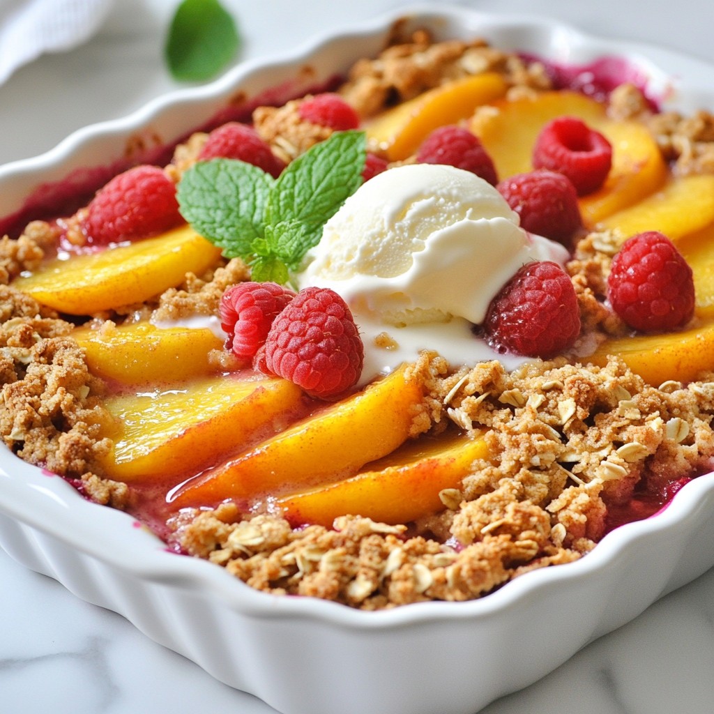 Raspberry Peach Crisp Delightful and Easy Dessert