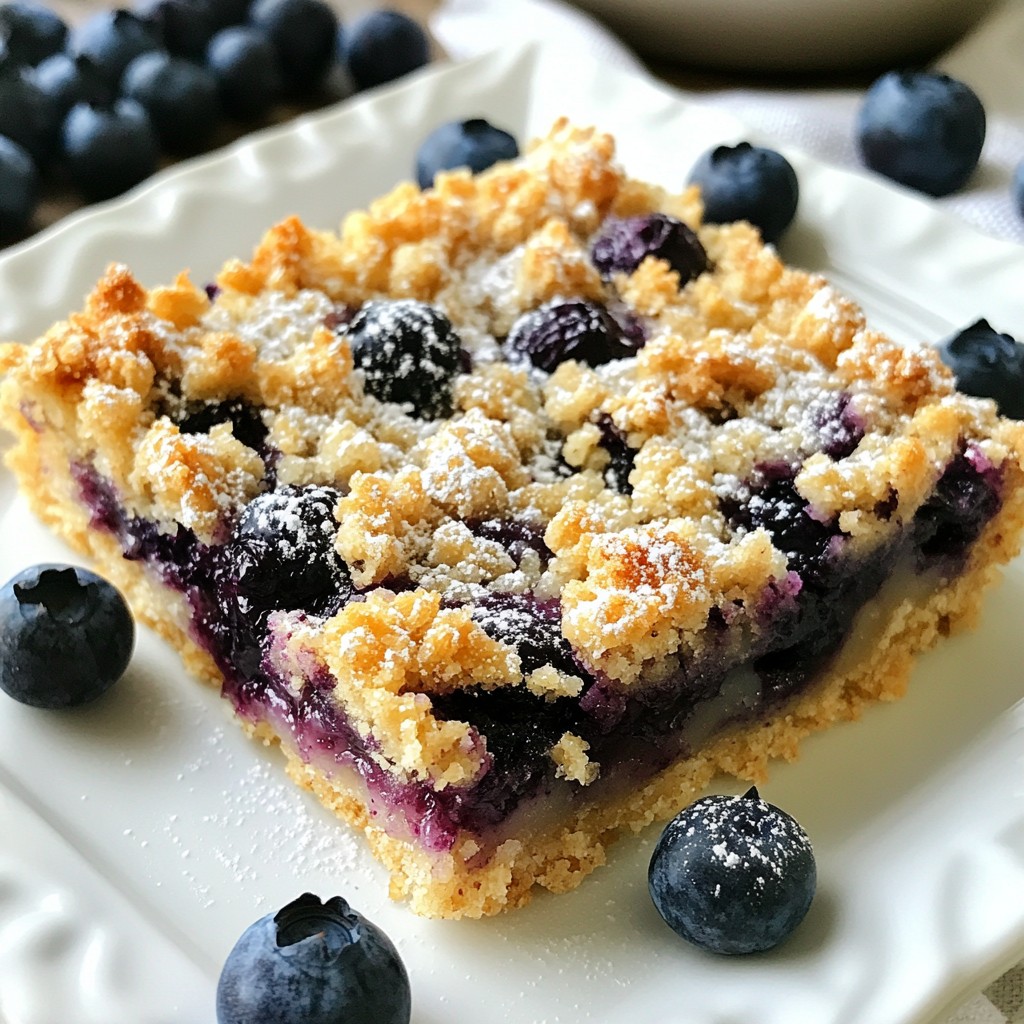 Blueberry Oatmeal Crumble Bars Tasty and Simple Treat