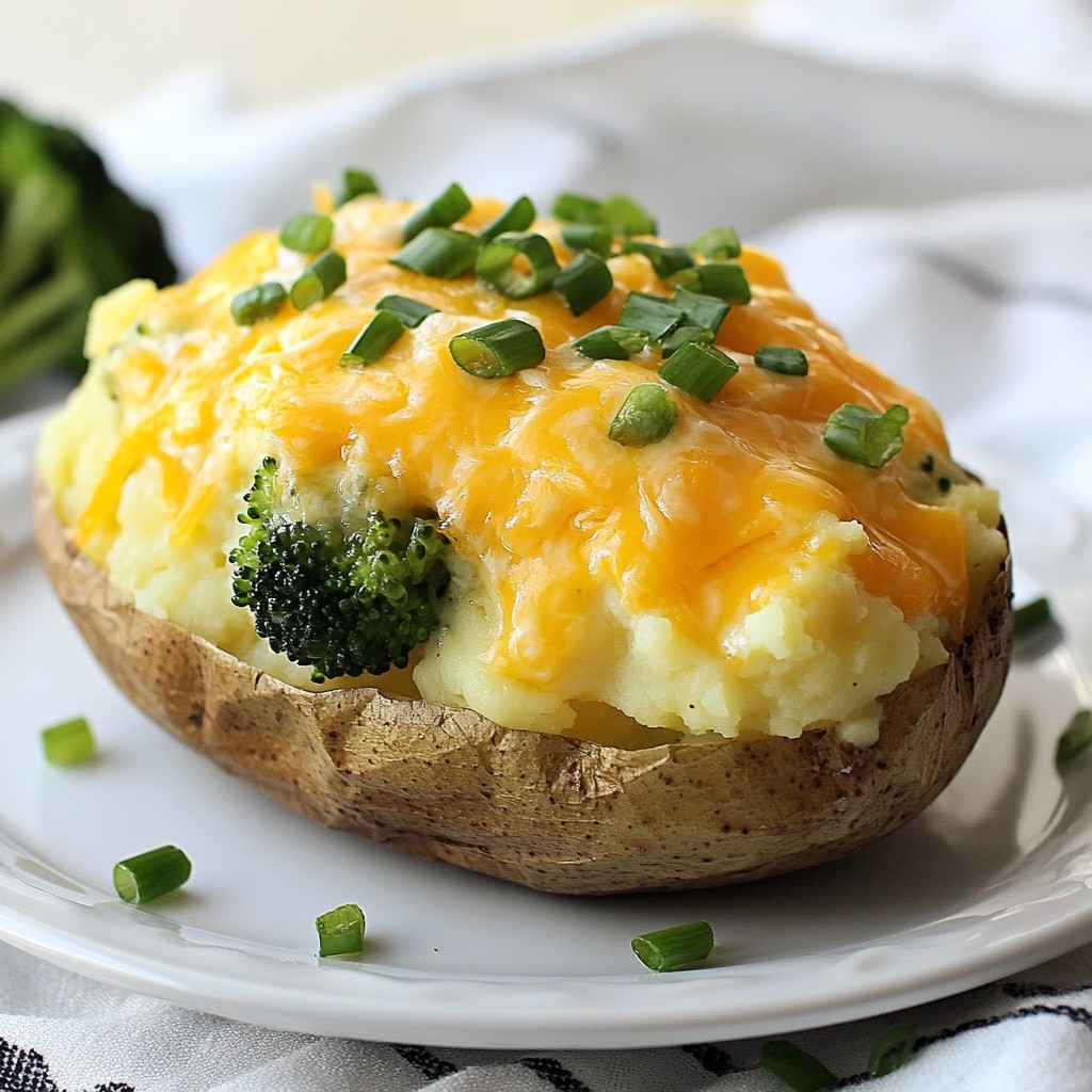 Cheddar Broccoli Twice Baked Potatoes Flavorful Treat