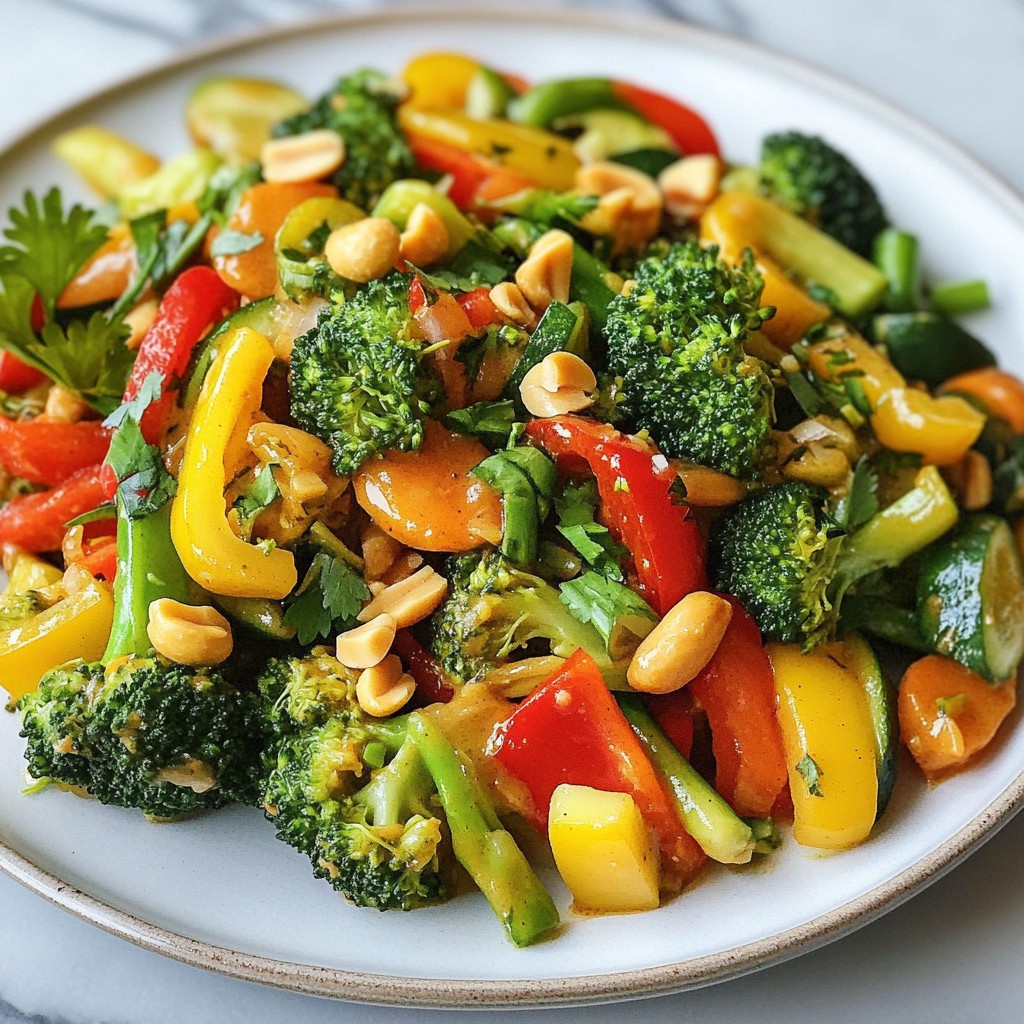 Thai Peanut Veggie Stir Fry Flavorful and Healthy Meal