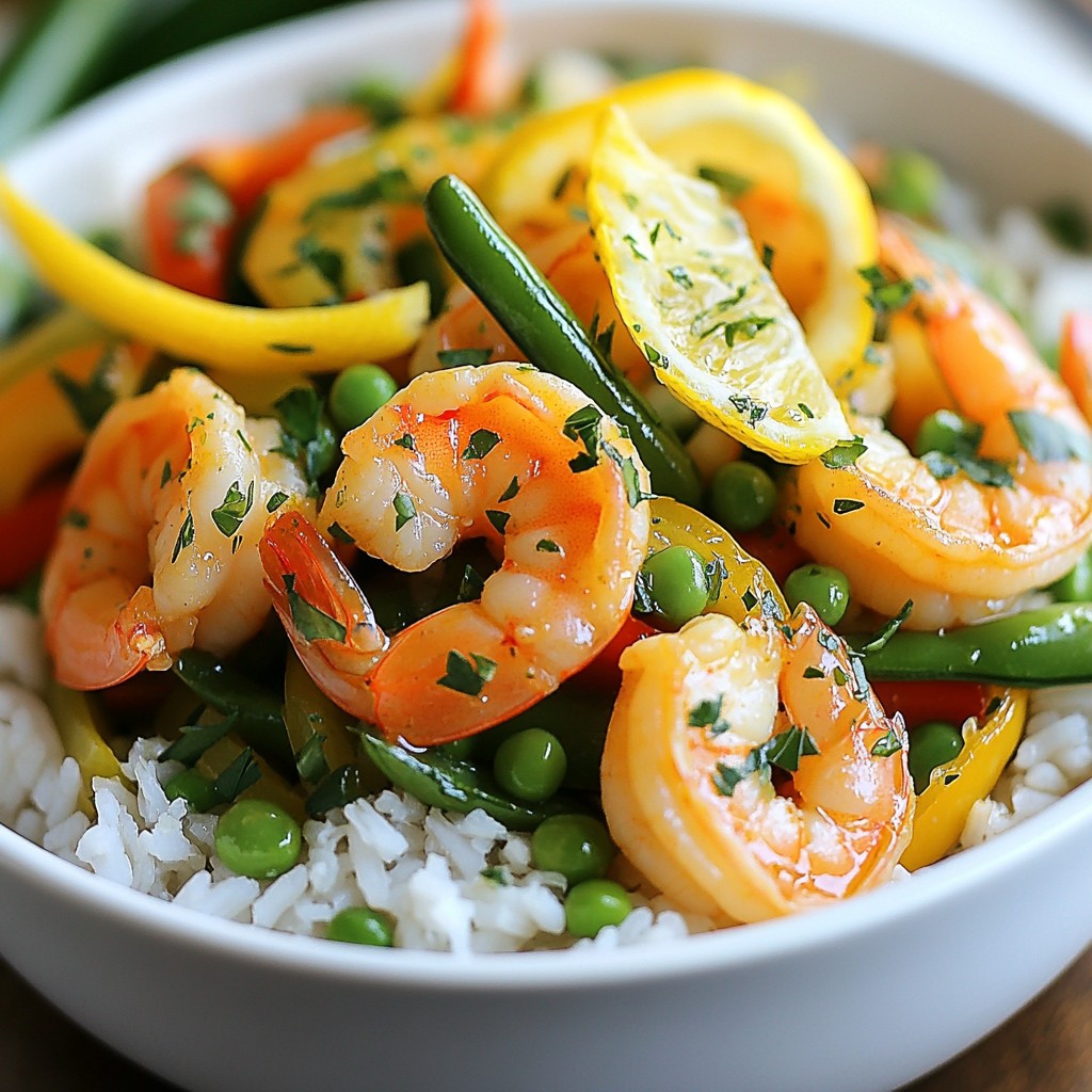 Frugal Lemon Garlic Shrimp Stir-Fry Easy and Quick Meal
