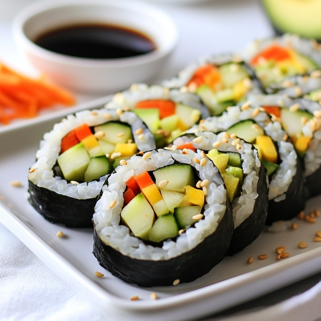 Avocado Veggie Sushi Rolls Fresh and Easy Recipe