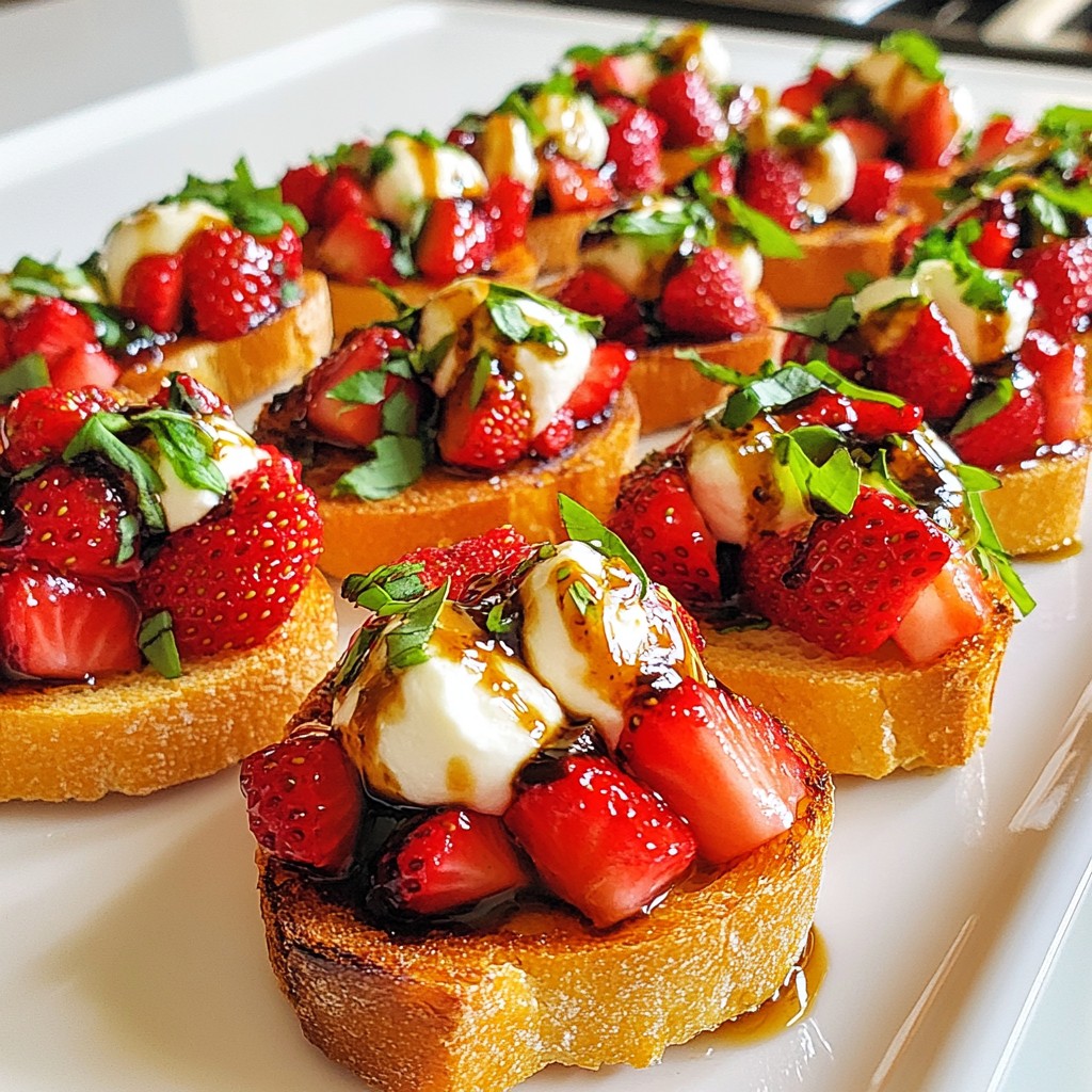 Balsamic Strawberry Bruschetta Fresh and Flavorful Dish