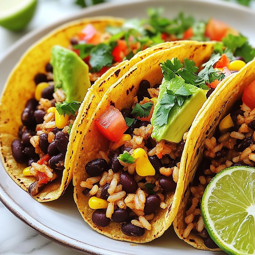 Cheap Black Bean and Rice Tacos Simple Meal Idea