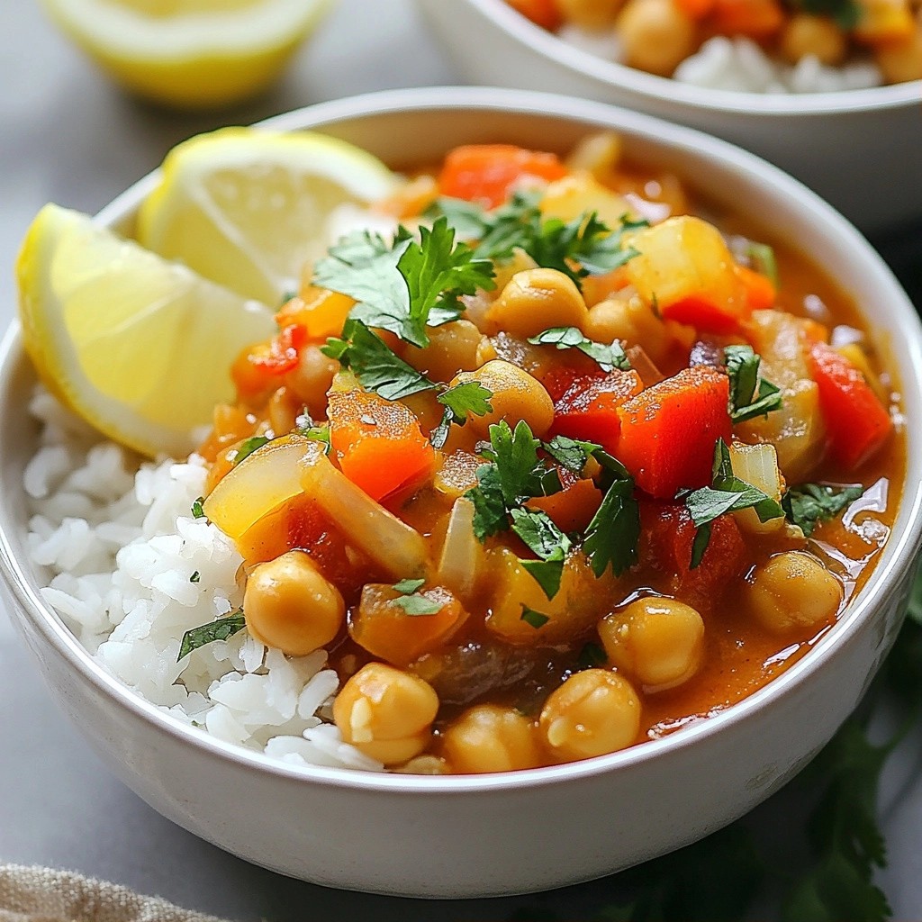 Affordable Spicy Chickpea Stew with Rice Delight