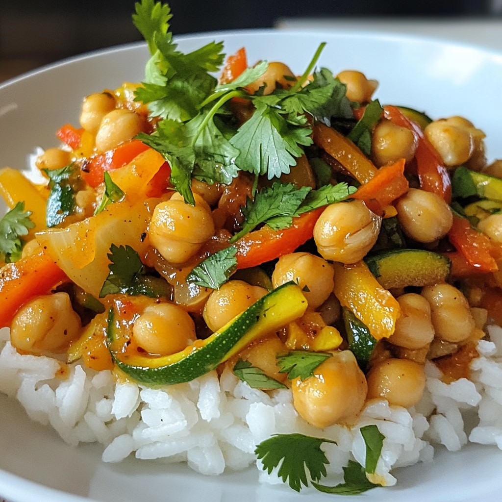 Low-Cost Spicy Chickpea Stir-Fry Quick and Easy Meal