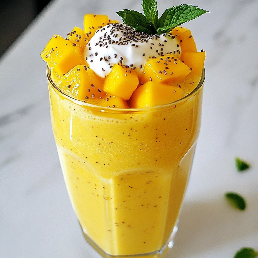 Mango Coconut Breakfast Smoothie Healthy Morning Boost