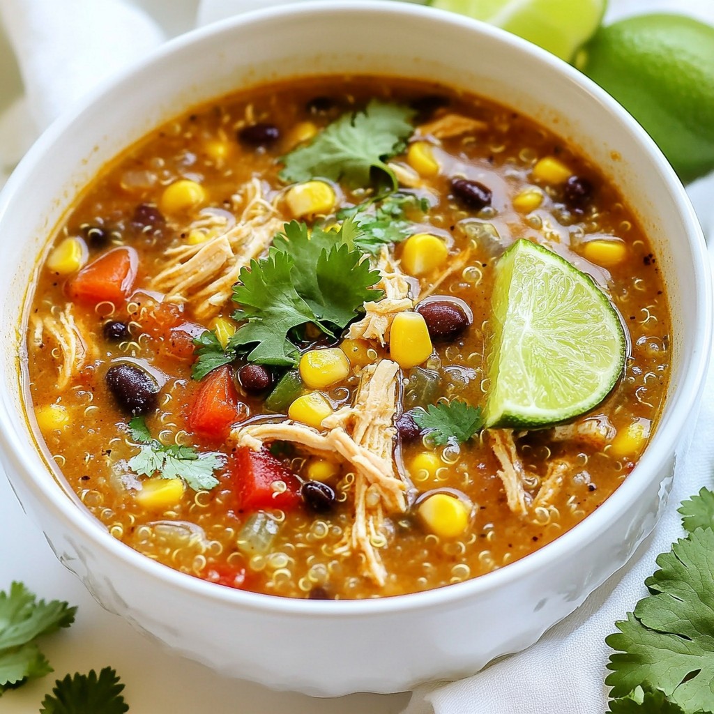 Southwest Chicken Quinoa Soup Flavorful and Easy Meal