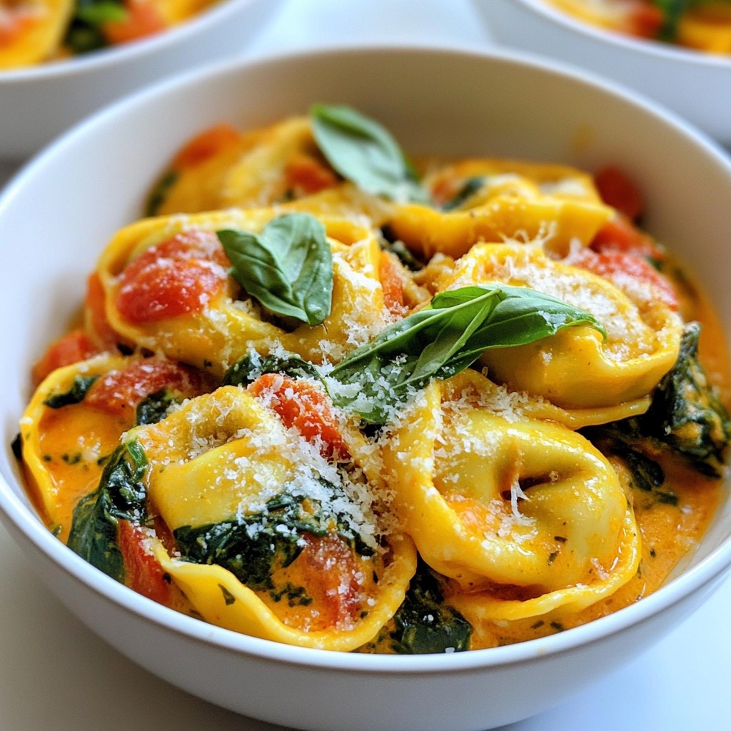 Creamy Tomato Spinach Tortellini Comforting Dinner Idea