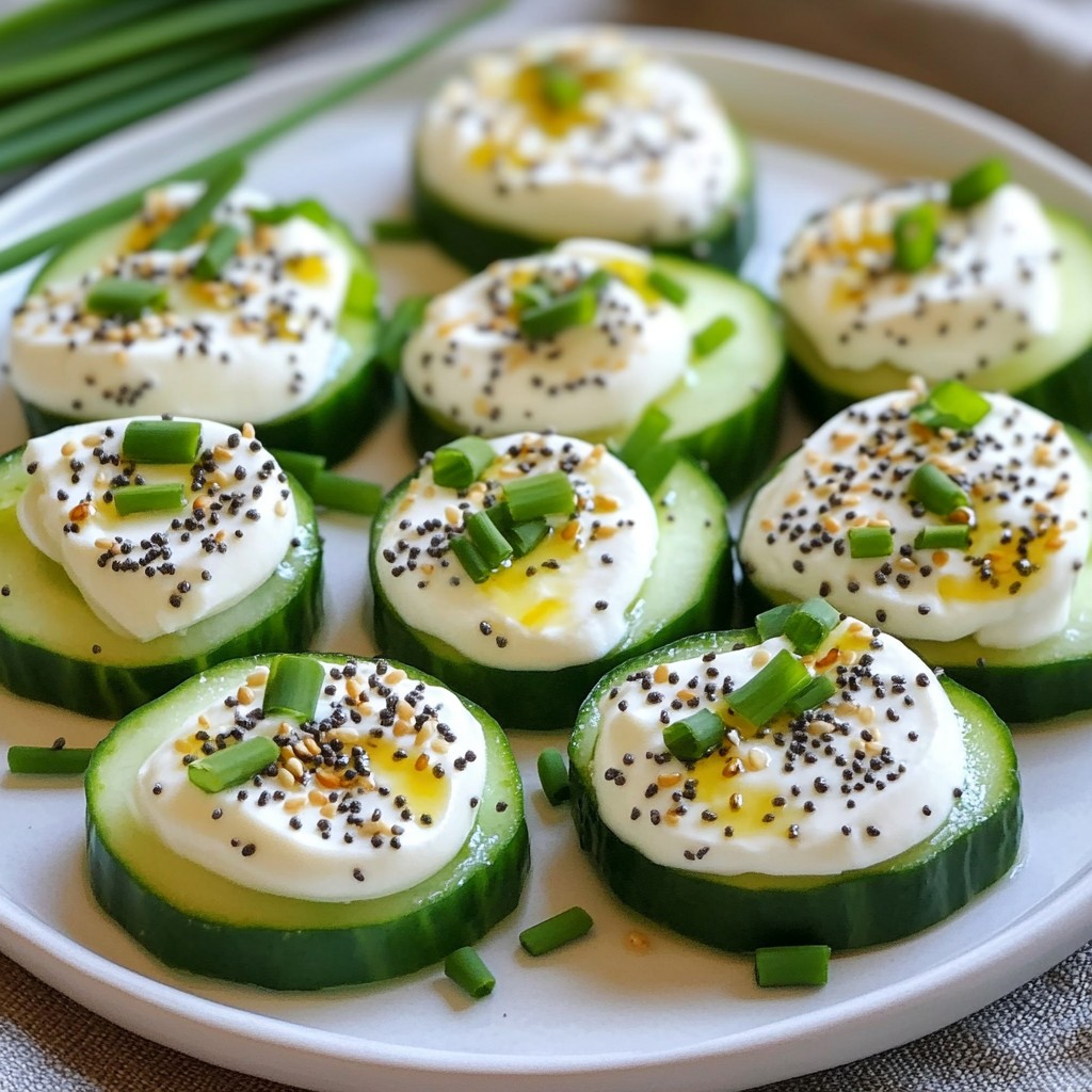 Everything Bagel Cucumber Bites Flavorful Snack Option