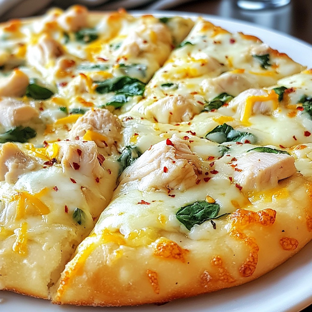 Cheesy Chicken Alfredo Pizza Easy and Tasty Meal