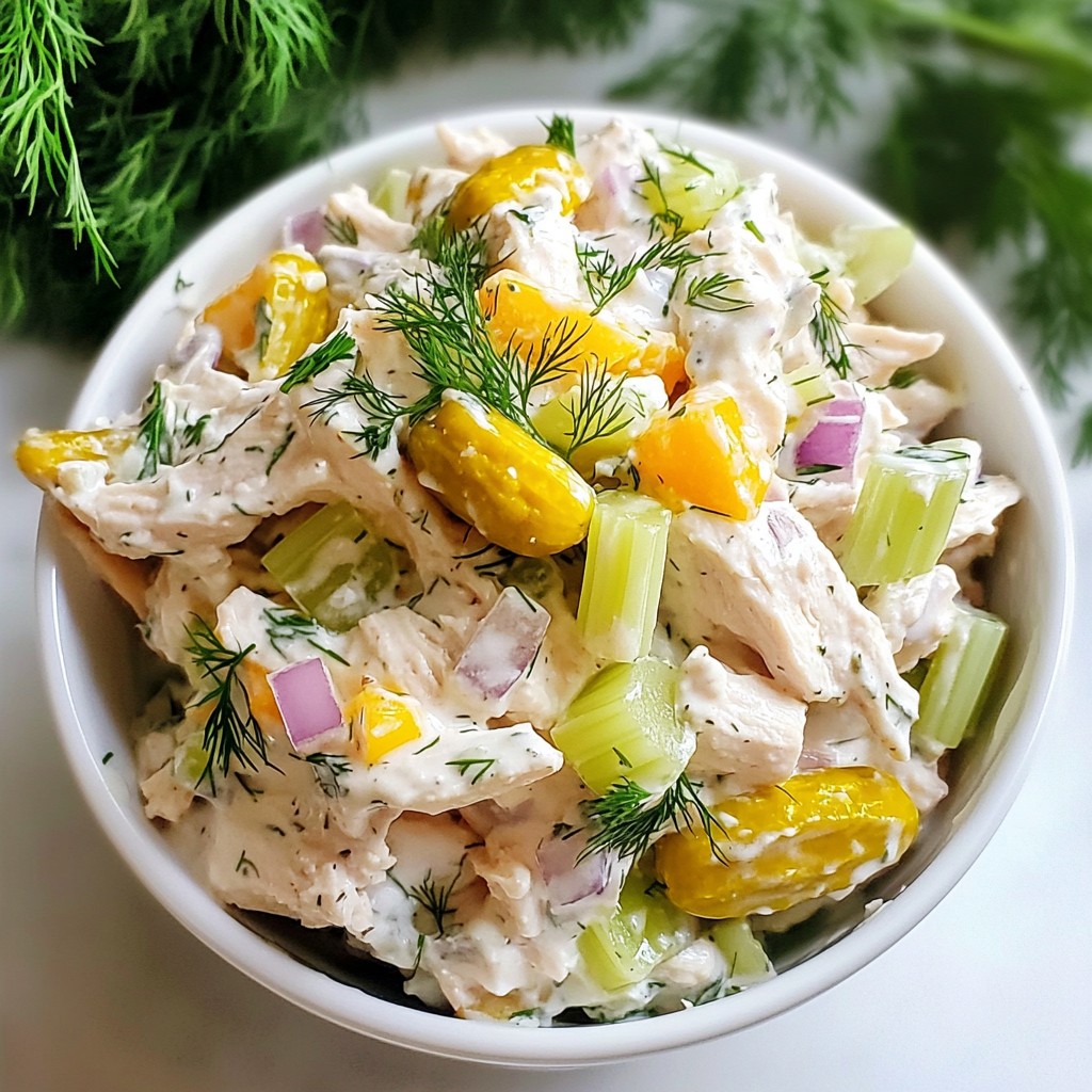 Dill Pickle Chicken Salad Fresh and Tasty Recipe