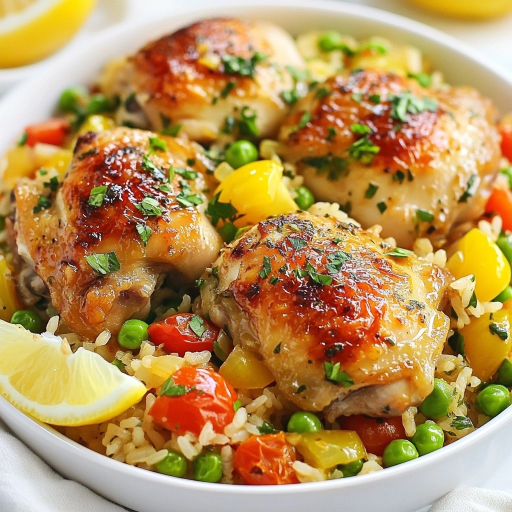 Cheap One-Pan Mediterranean Chicken and Rice Delight