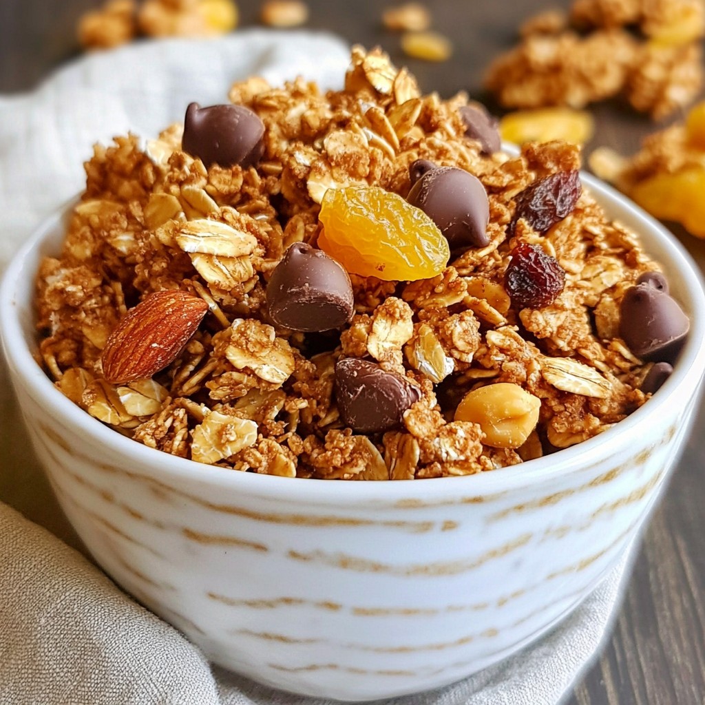 Peanut Butter Chocolate Granola Easy and Delicious Gift