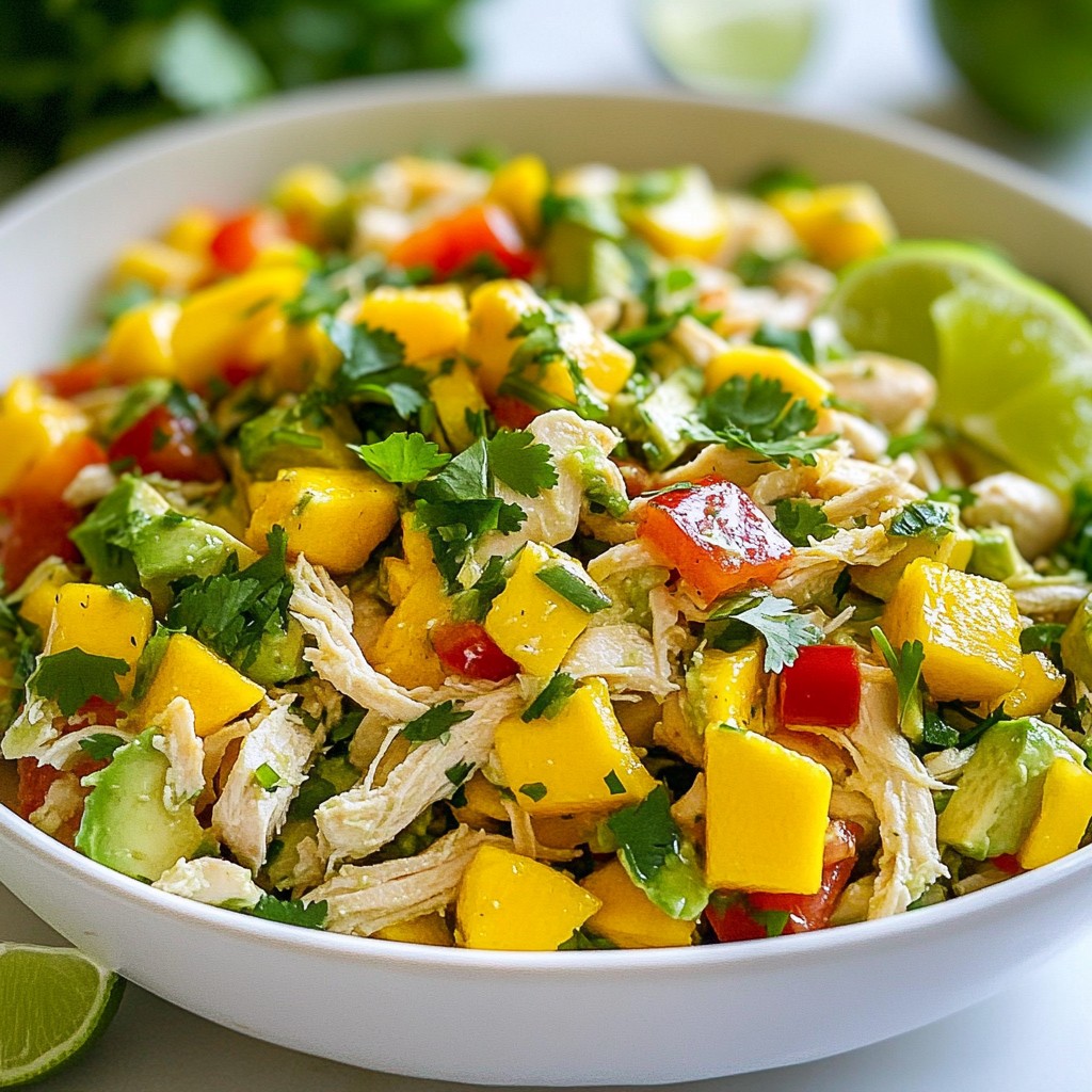 Mango Avocado Chicken Salad Fresh and Flavorful Meal