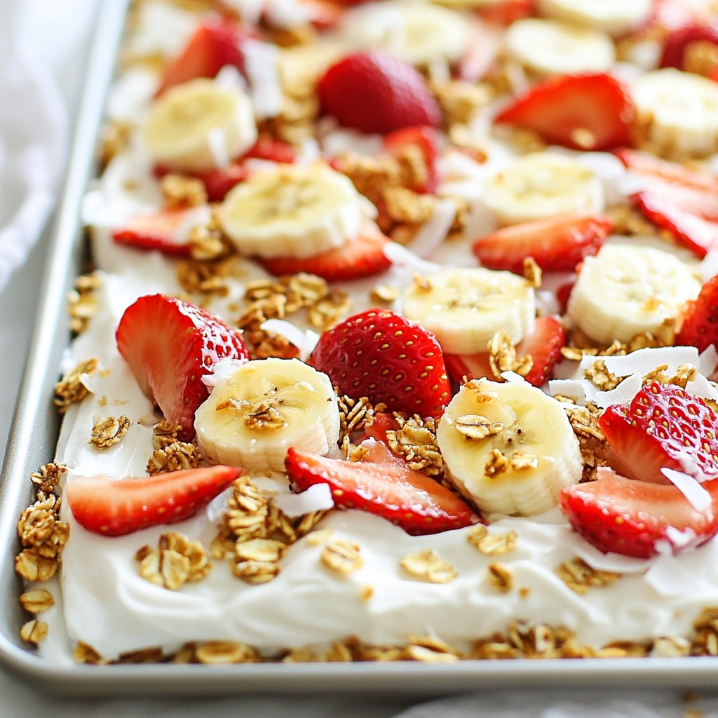 Strawberry Banana Yogurt Bark Healthy Frozen Treat
