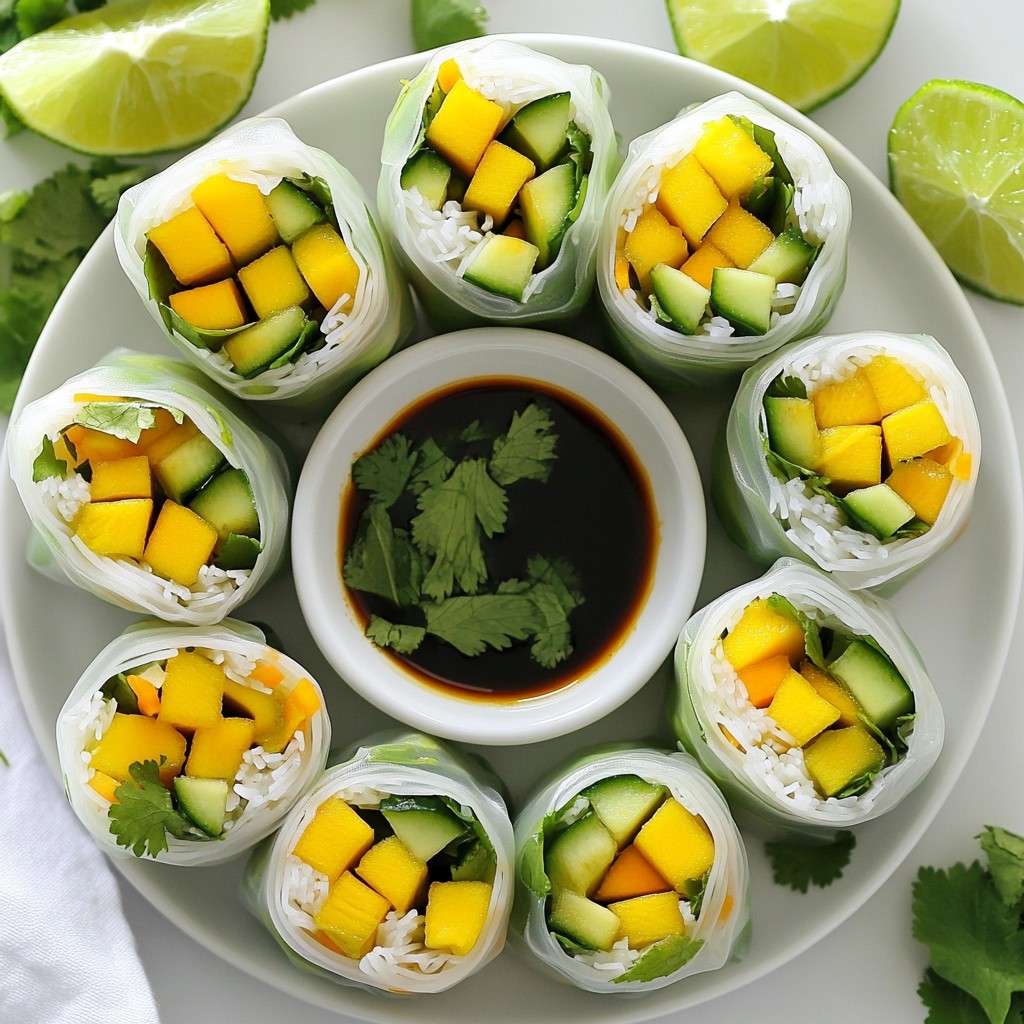 Mango Avocado Summer Rolls Fresh and Flavorful Delight