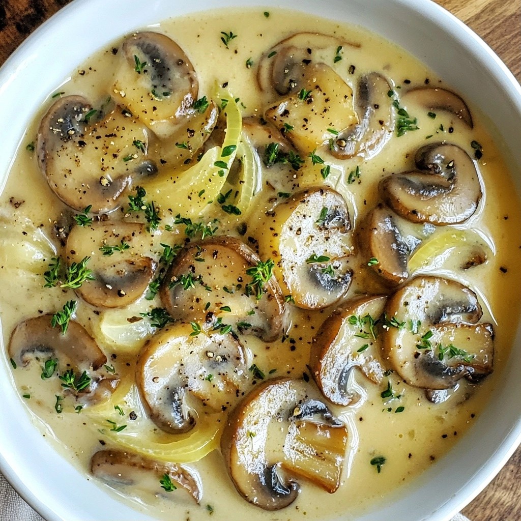 Affordable Creamy Garlic Mushroom Skillet Recipe