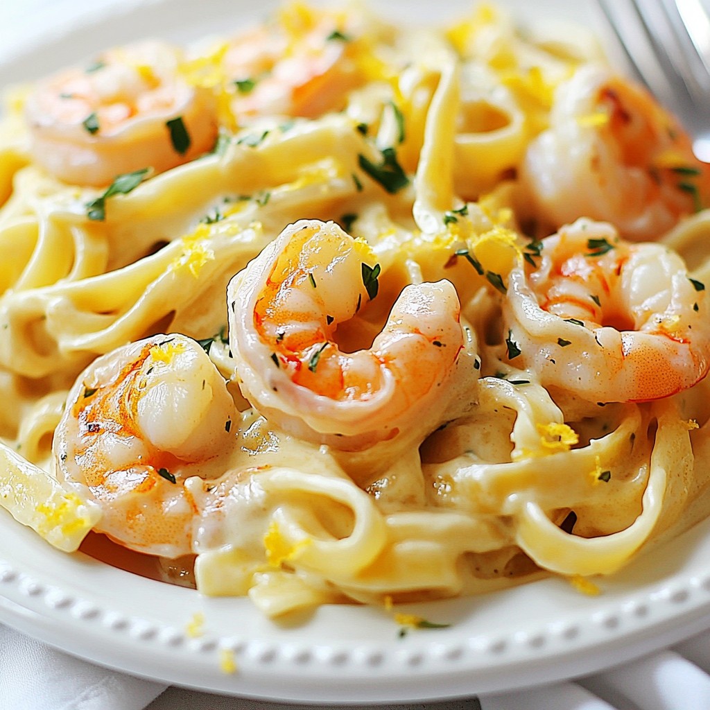 Garlic Butter Shrimp Alfredo Delightful Creamy Dish