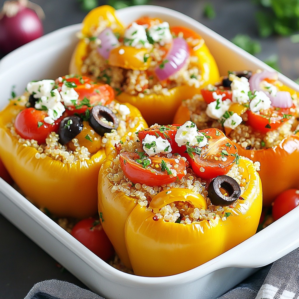 Greek Stuffed Bell Peppers Easy and Flavorful Recipe