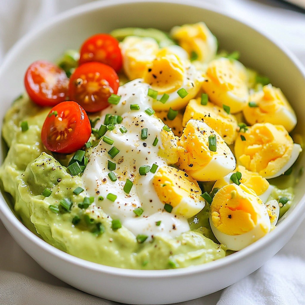 Creamy Avocado Egg Salad Quick and Healthy Recipe