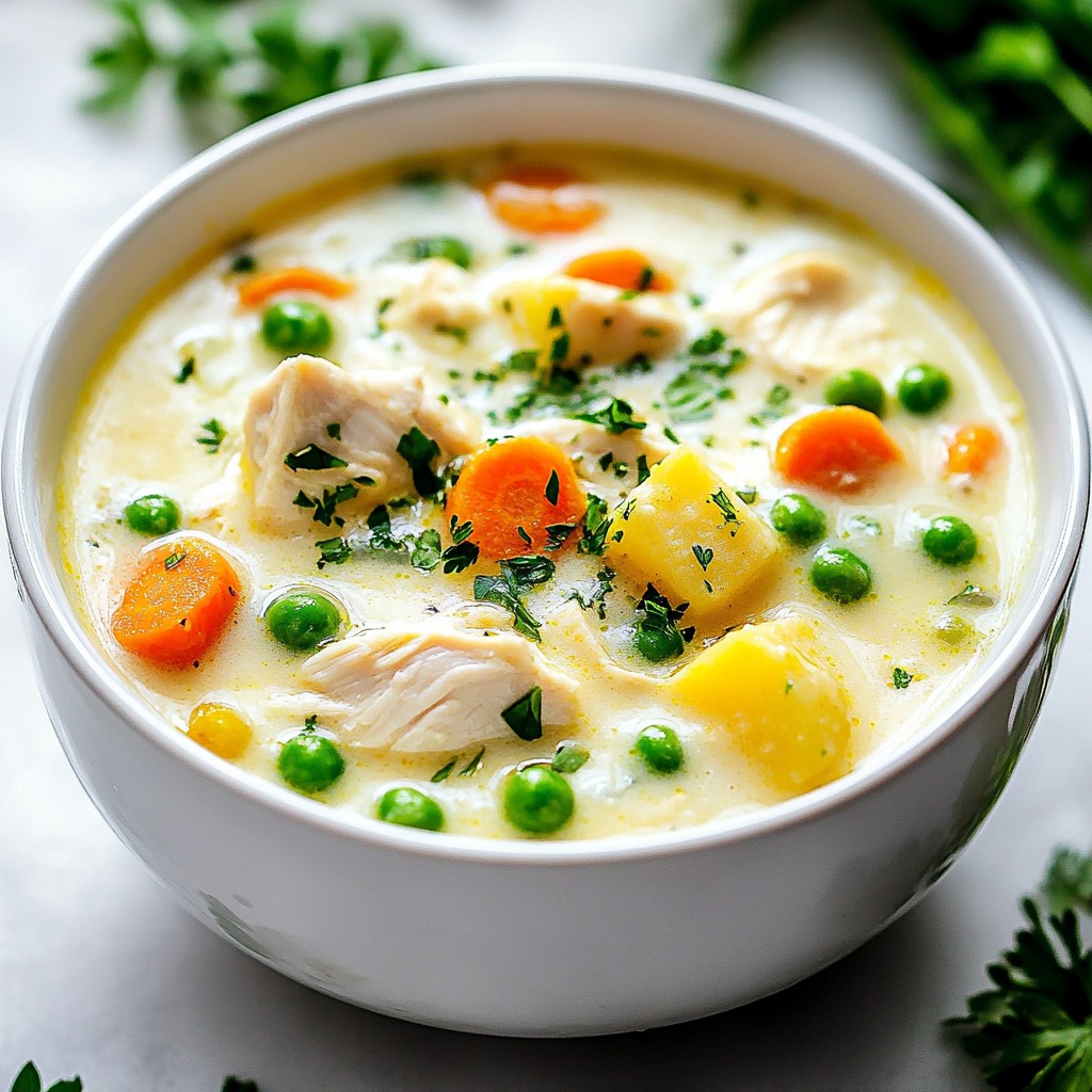 Creamy Chicken Pot Pie Soup Comforting and Easy Meal