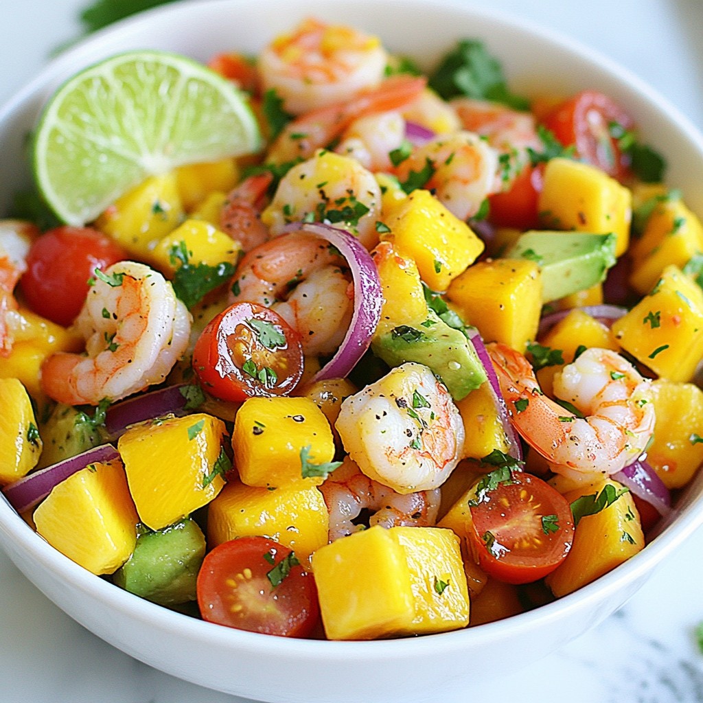 Mango Avocado Shrimp Salad Fresh and Flavorful Dish
