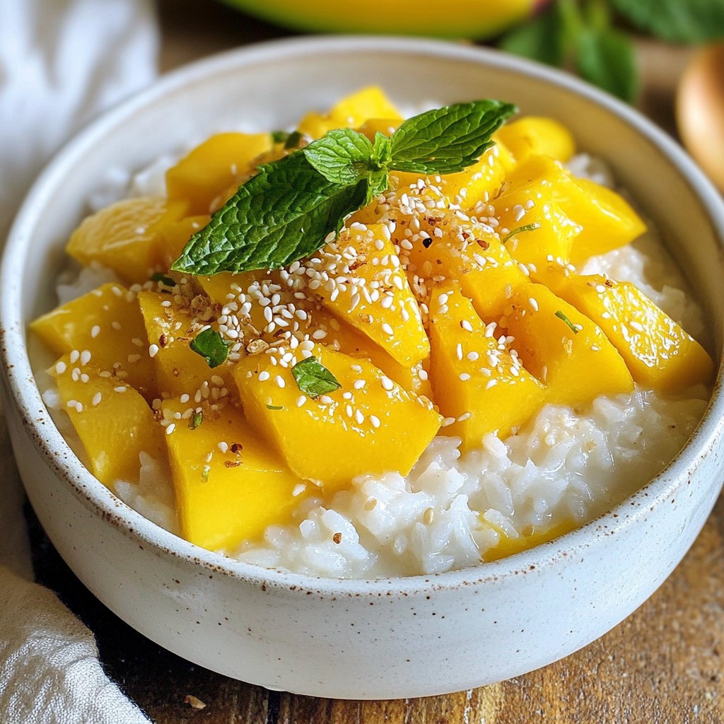 Mango Sticky Rice Delight Easy Thai Dessert Recipe