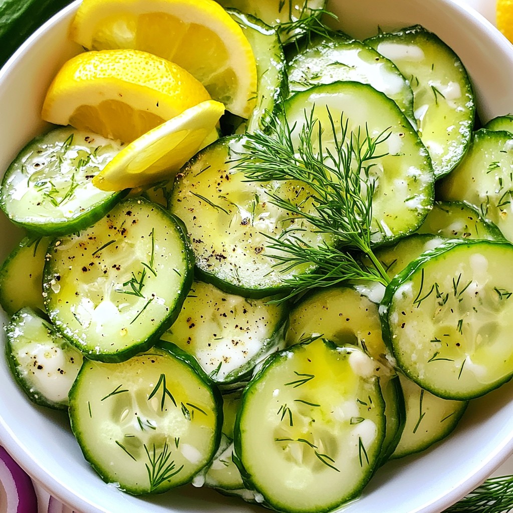 Creamy Cucumber Dill Salad Refreshing Summer Delight