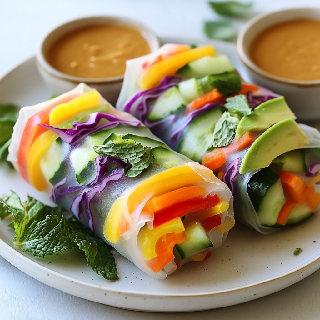 Rainbow Veggie Spring Rolls Healthy and Simple Recipe