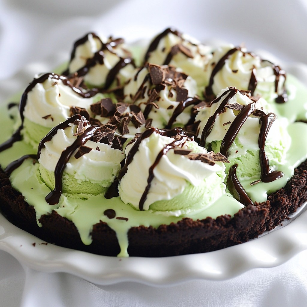 Mint Chocolate Chip Ice Cream Pie Delightful Dessert
