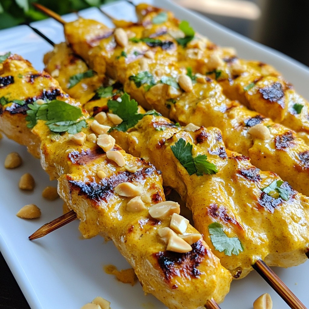 Peanut Butter Chicken Satay Flavorful Grilled Delight