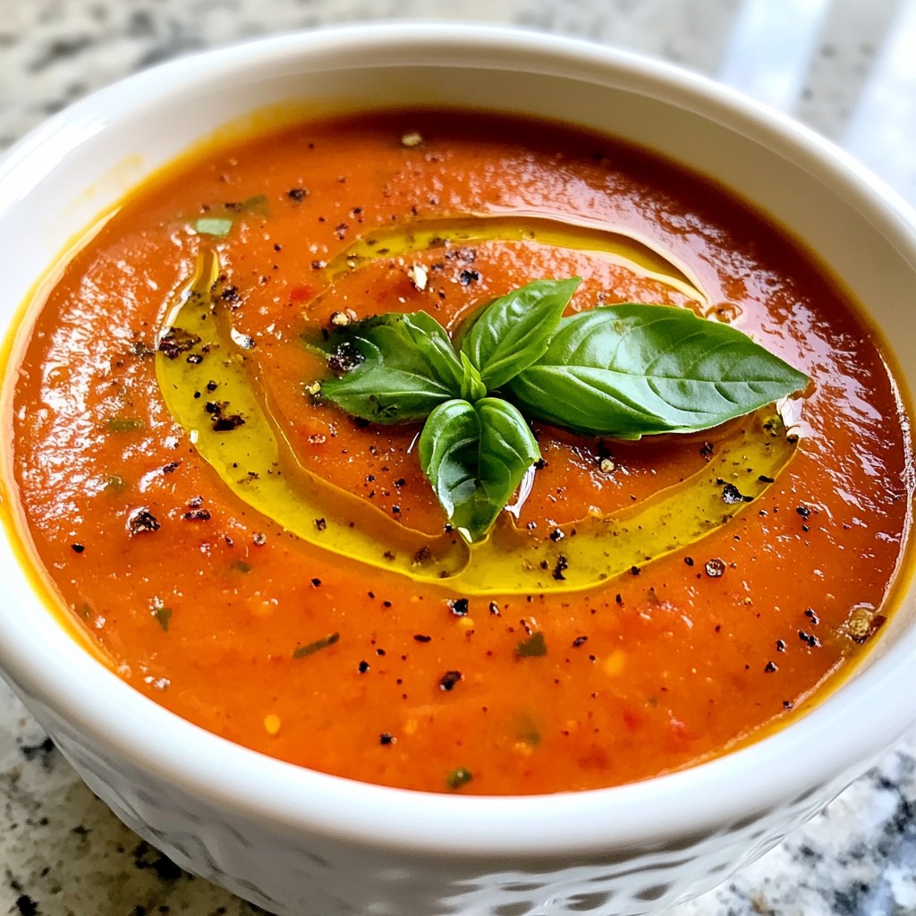 Roasted Tomato Basil Soup Flavorful and Hearty Recipe
