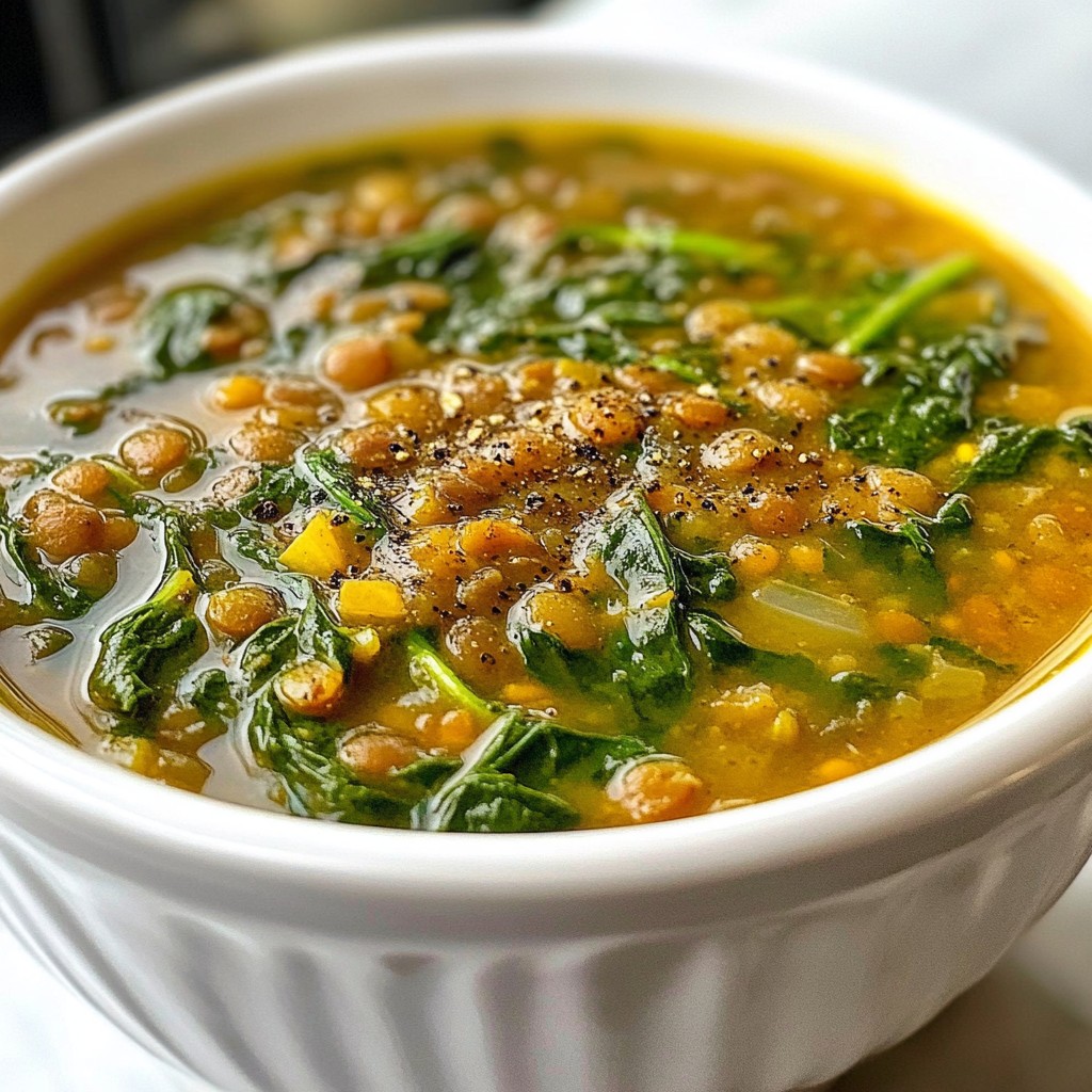 Budget-Friendly Lentil and Spinach Soup Delight