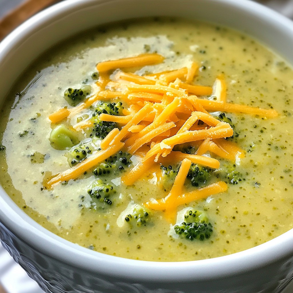 Frugal Creamy Broccoli Cheddar Soup Simple Recipe