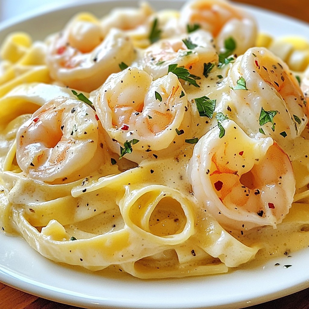 Garlic Butter Shrimp Alfredo Flavorful Pasta Dish