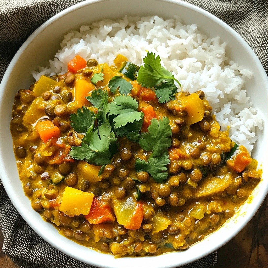 Affordable Veggie and Lentil Curry Bowls Delight