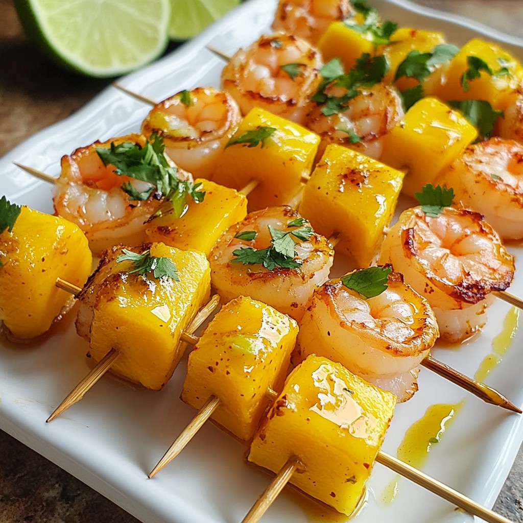 Mango Chili Lime Shrimp Skewers Flavorful Grilling Delight