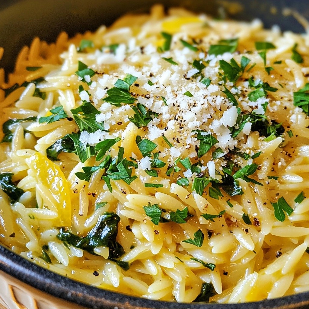 Economical One-Pot Lemon Herb Orzo Simple Recipe