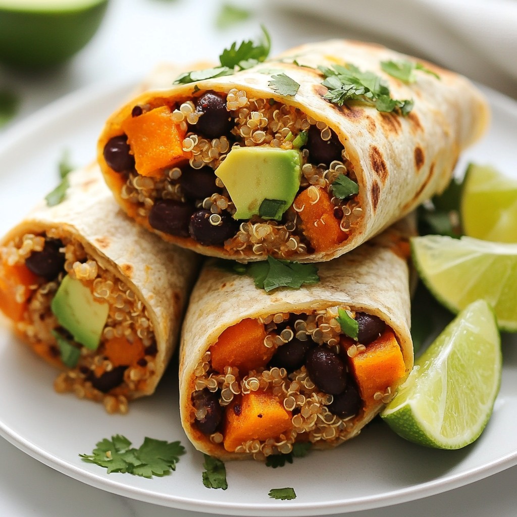 Vegan Sweet Potato Black Bean Burritos Delight