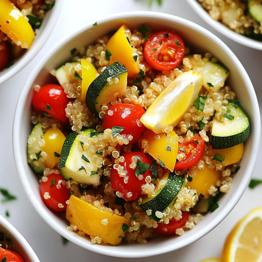 Economical Lemon Herb Quinoa with Veggies Delight